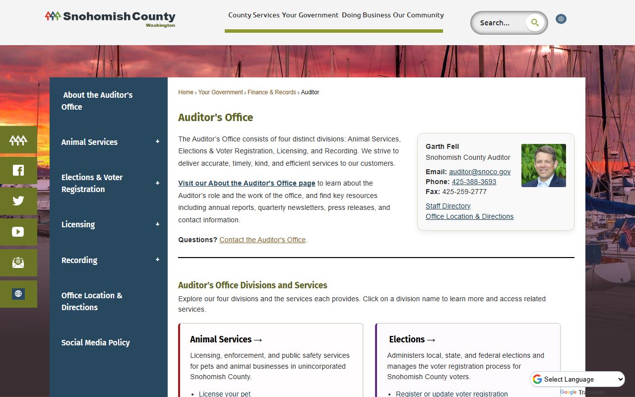 Snohomish County Auditor office handling marriage licenses for Edmonds residents