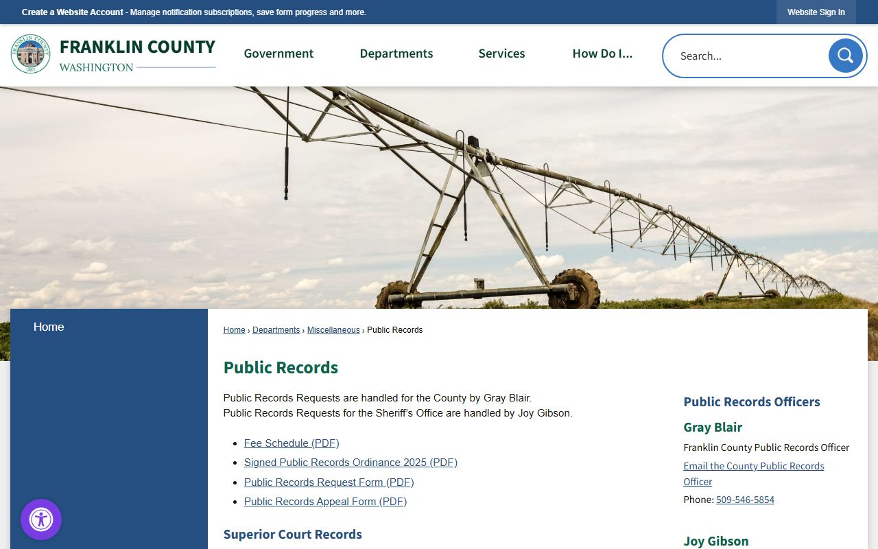 Franklin County public records portal