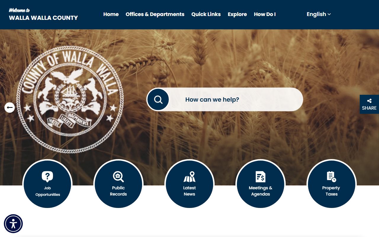 Walla Walla County Auditor office for marriage licenses and records